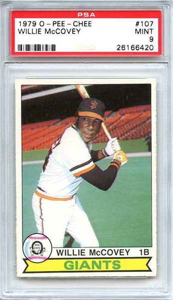 1979 O-PEE-CHEE 107 WILLIE McCOVEY PSA MINT 9