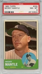 1963 TOPPS 200 MICKEY MANTLE PSA NM-MT 8