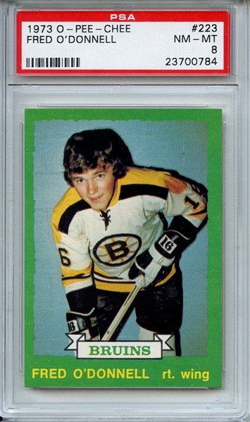 1973 O-PEE-CHEE 223 FRED O'DONNELL PSA NM-MT 8