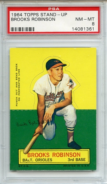 1964 TOPPS STAND-UP BROOKS ROBINSON PSA NM-MT 8