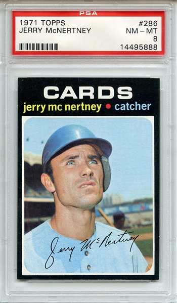 1971 TOPPS 286 JERRY McNERTNEY PSA NM-MT 8
