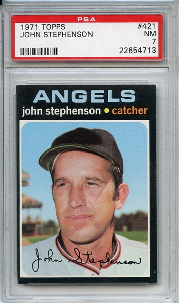 1971 TOPPS 421 JOHN STEPHENSON PSA NM 7