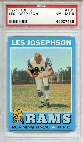 1971 TOPPS 181 LES JOSEPHSON PSA NM-MT 8