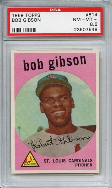 1959 TOPPS 514 BOB GIBSON RC PSA NM-MT+ 8.5