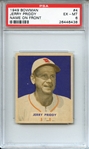 1949 BOWMAN 4 JERRY PRIDDY NAME ON FRONT PSA EX-MT 6