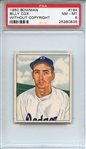 1950 BOWMAN 194 BILLY COX WITHOUT COPYRIGHT PSA NM-MT 8