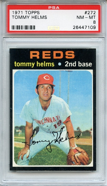 1971 TOPPS 272 TOMMY HELMS PSA NM-MT 8