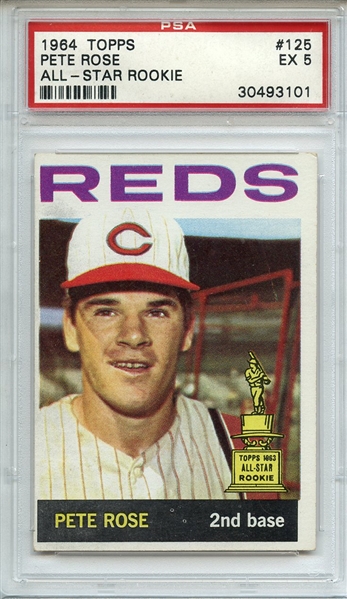 1964 TOPPS 125 PETE ROSE ALL-STAR ROOKIE PSA EX 5