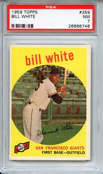 1959 TOPPS 359 BILL WHITE PSA NM 7