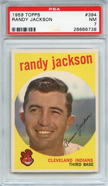 1959 TOPPS 394 RANDY JACKSON PSA NM 7