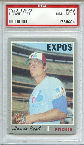 1970 TOPPS 548 HOWIE REED PSA NM-MT 8