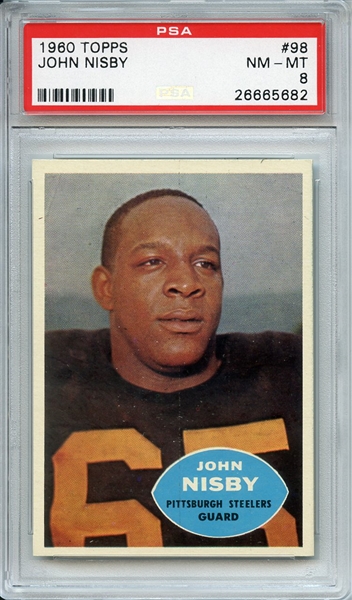 1960 TOPPS 98 JOHN NISBY PSA NM-MT 8