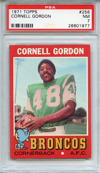 1971 TOPPS 256 CORNELL GORDON PSA NM 7