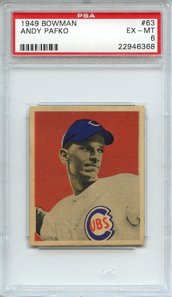1949 BOWMAN 63 ANDY PAFKO PSA EX-MT 6