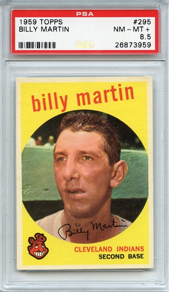 1959 TOPPS 295 BILLY MARTIN PSA NM-MT+ 8.5