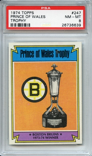 1974 TOPPS 247 PRINCE OF WALES TROPHY PSA NM-MT 8