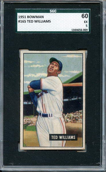 1951 BOWMAN 165 TED WILLIAMS SGC EX 60 / 5