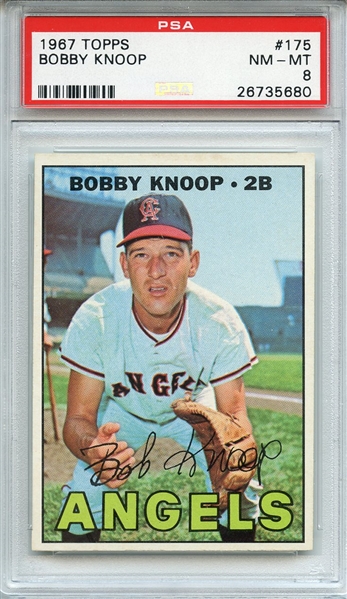 1967 TOPPS 175 BOBBY KNOOP PSA NM-MT 8