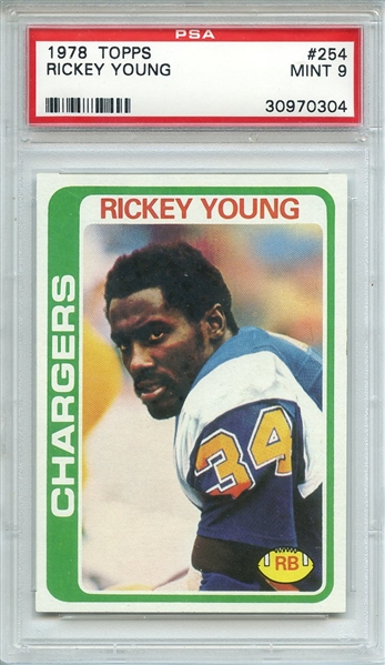 1978 TOPPS 254 RICKEY YOUNG PSA MINT 9