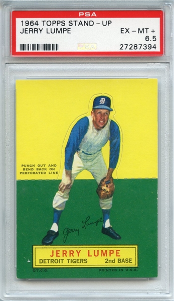 1964 TOPPS STAND-UP JERRY LUMPE PSA EX-MT+ 6.5