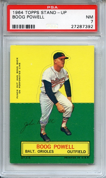 1964 TOPPS STAND-UP BOOG POWELL PSA NM 7