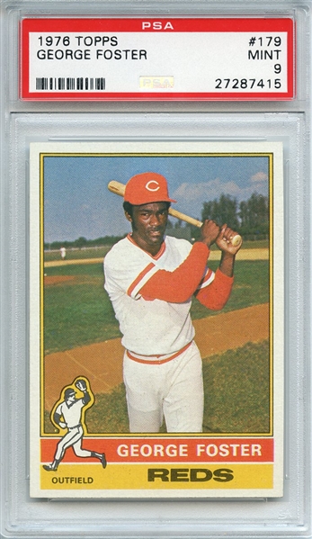 1976 TOPPS 179 GEORGE FOSTER PSA MINT 9