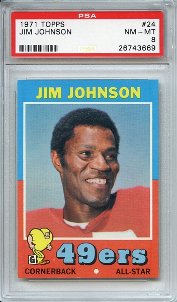 1971 TOPPS 24 JIM JOHNSON PSA NM-MT 8