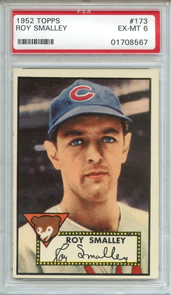 1952 TOPPS 173 ROY SMALLEY PSA EX-MT 6