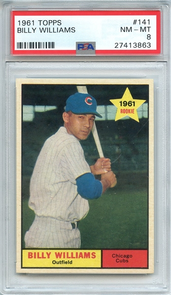 1961 TOPPS 141 BILLY WILLIAMS PSA NM-MT 8