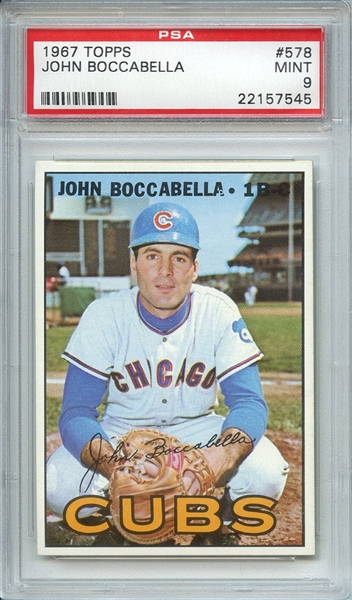 1967 TOPPS 578 JOHN BOCCABELLA PSA MINT 9