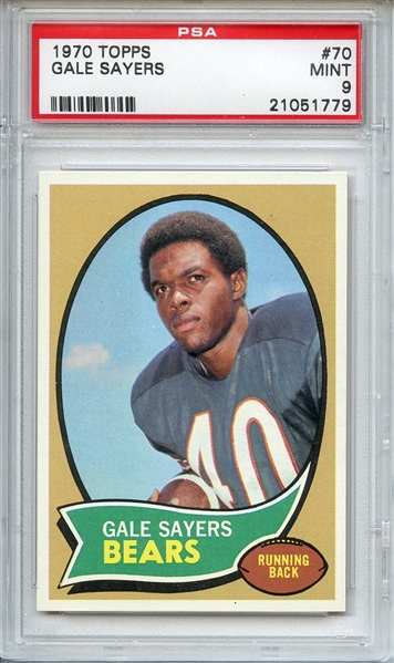 1970 TOPPS 70 GALE SAYERS PSA MINT 9