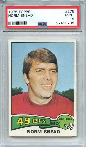 1975 TOPPS 275 NORM SNEAD PSA MINT 9