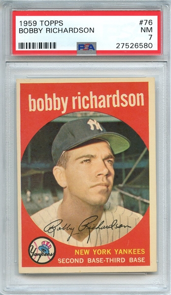 1959 TOPPS 76 BOBBY RICHARDSON PSA NM 7