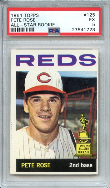 1964 TOPPS 125 PETE ROSE ALL-STAR ROOKIE PSA EX 5