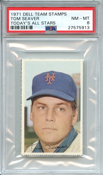 1971 DELL TODAY'S TEAM STAMPS TOM SEAVER TODAY'S ALL STARS PSA NM-MT 8