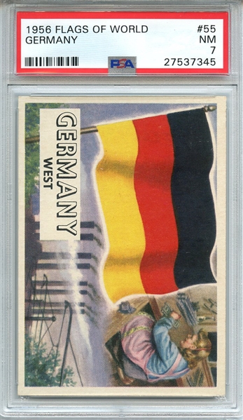1956 FLAGS OF WORLD 55 GERMANY PSA NM 7