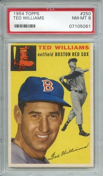 1954 TOPPS 250 TED WILLIAMS PSA NM-MT 8