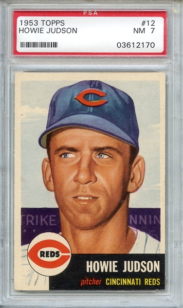 1953 TOPPS 12 HOWIE JUDSON PSA NM 7