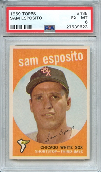 1959 TOPPS 438 SAM ESPOSITO PSA EX-MT 6