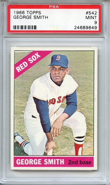 1966 TOPPS 542 GEORGE SMITH PSA MINT 9