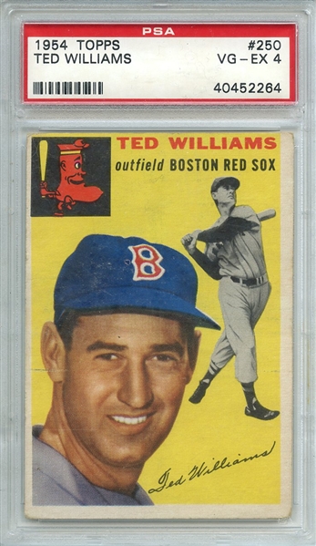 1954 TOPPS 250 TED WILLIAMS PSA VG-EX 4