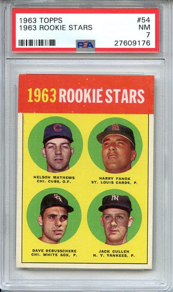 1963 TOPPS 54 1963 ROOKIE STARS PSA NM 7