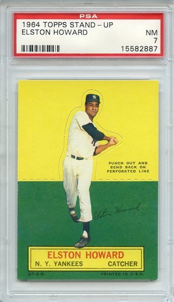 1964 TOPPS STAND-UP ELSTON HOWARD PSA NM 7