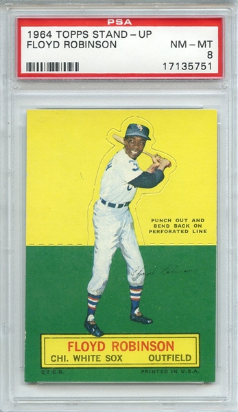 1964 TOPPS STAND-UP FLOYD ROBINSON PSA NM-MT 8