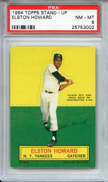 1964 TOPPS STAND-UP ELSTON HOWARD PSA NM-MT 8