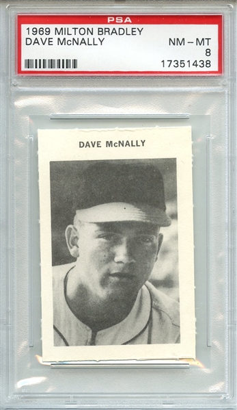 1969 MILTON BRADLEY DAVE McNALLY PSA NM-MT 8