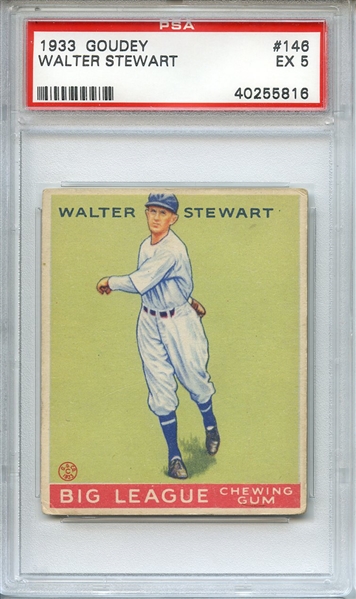 1933 GOUDEY 146 WALTER STEWART PSA EX 5