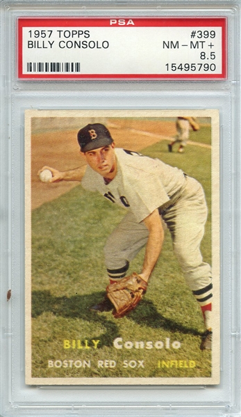 1957 TOPPS 399 BILLY CONSOLO PSA NM-MT+ 8.5