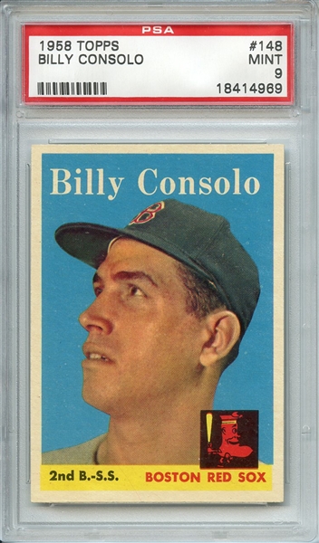 1958 TOPPS 148 BILLY CONSOLO PSA MINT 9