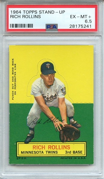 1964 TOPPS STAND-UP RICH ROLLINS PSA EX-MT+ 6.5